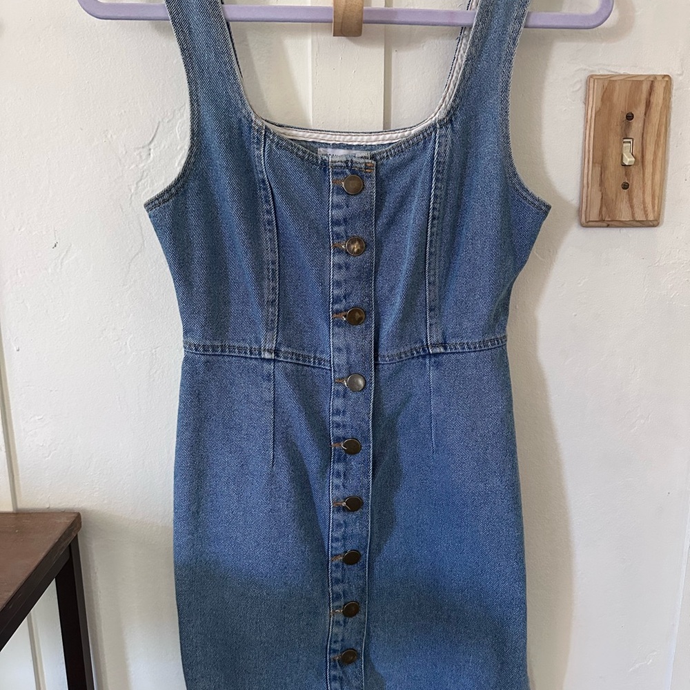 Blue Denim Button-Down Dress